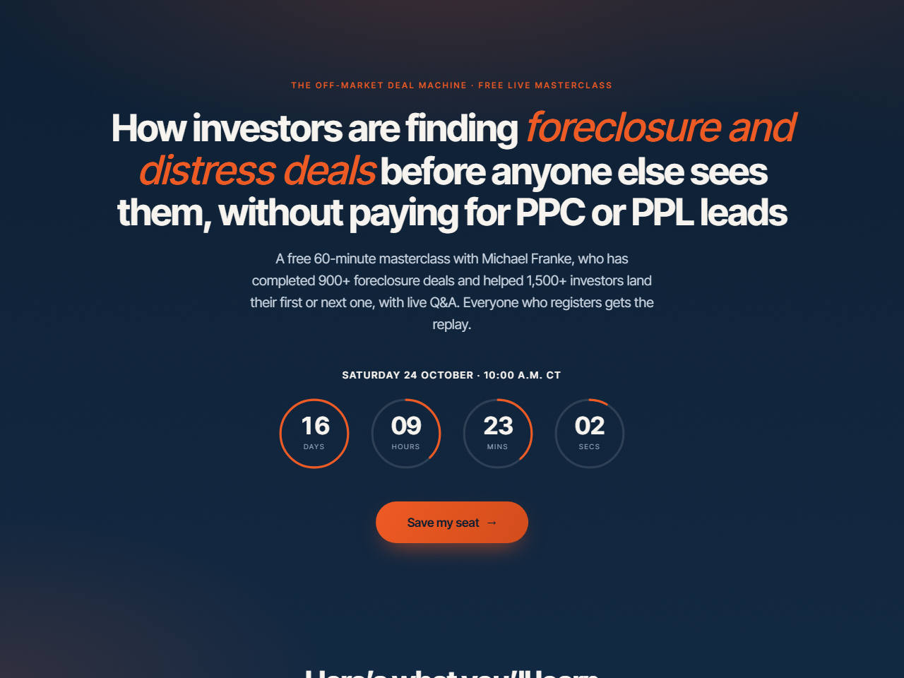 Registration page preview